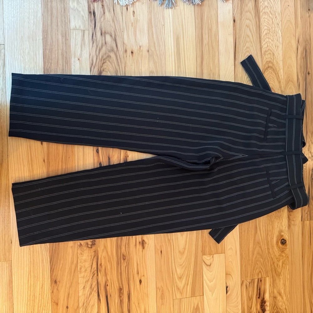 Wilfred Aritzia Jallade Pin Stripe Tie Waist Trousers - Picture 3 of 9